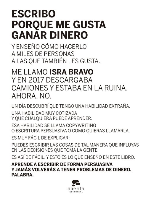 Title details for Escribo porque me gusta ganar dinero by Isra Bravo - Available